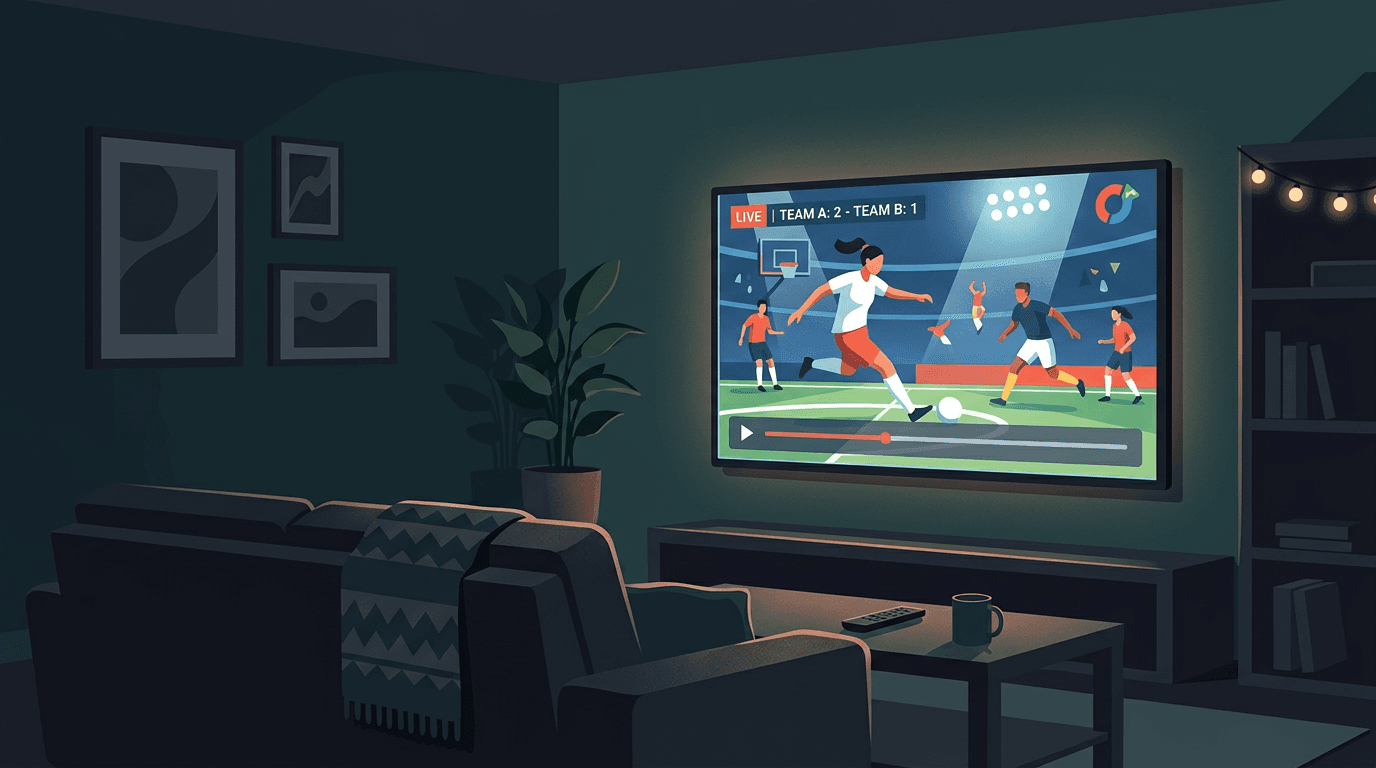 IPTV playing on TV via Roku mirroring